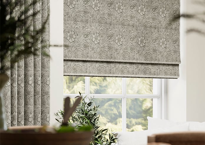 William Morris At Home Marigold Velvet, Iron - Twist&Fit Roman Blind - Image 5